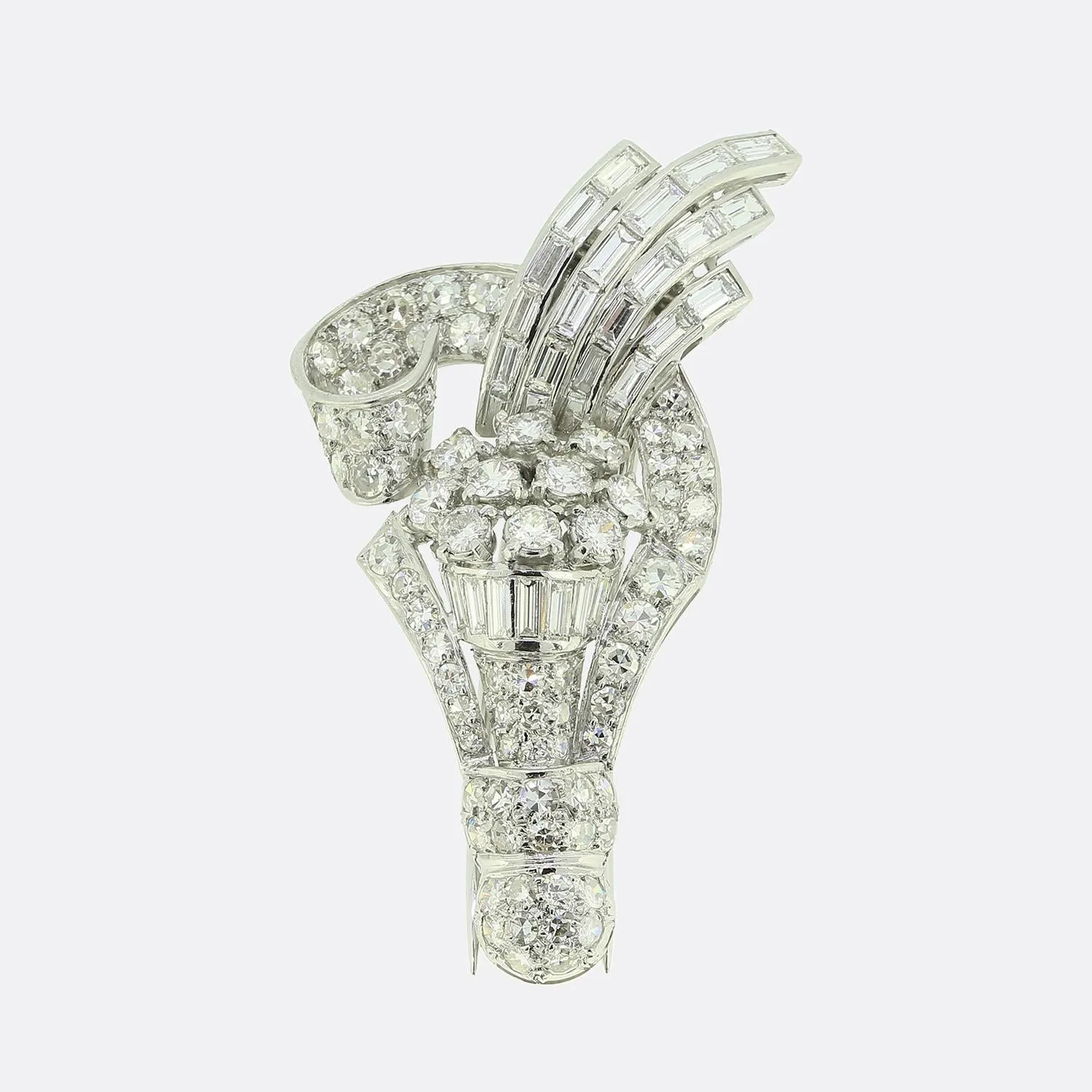 Vintage Diamond Spray Brooch