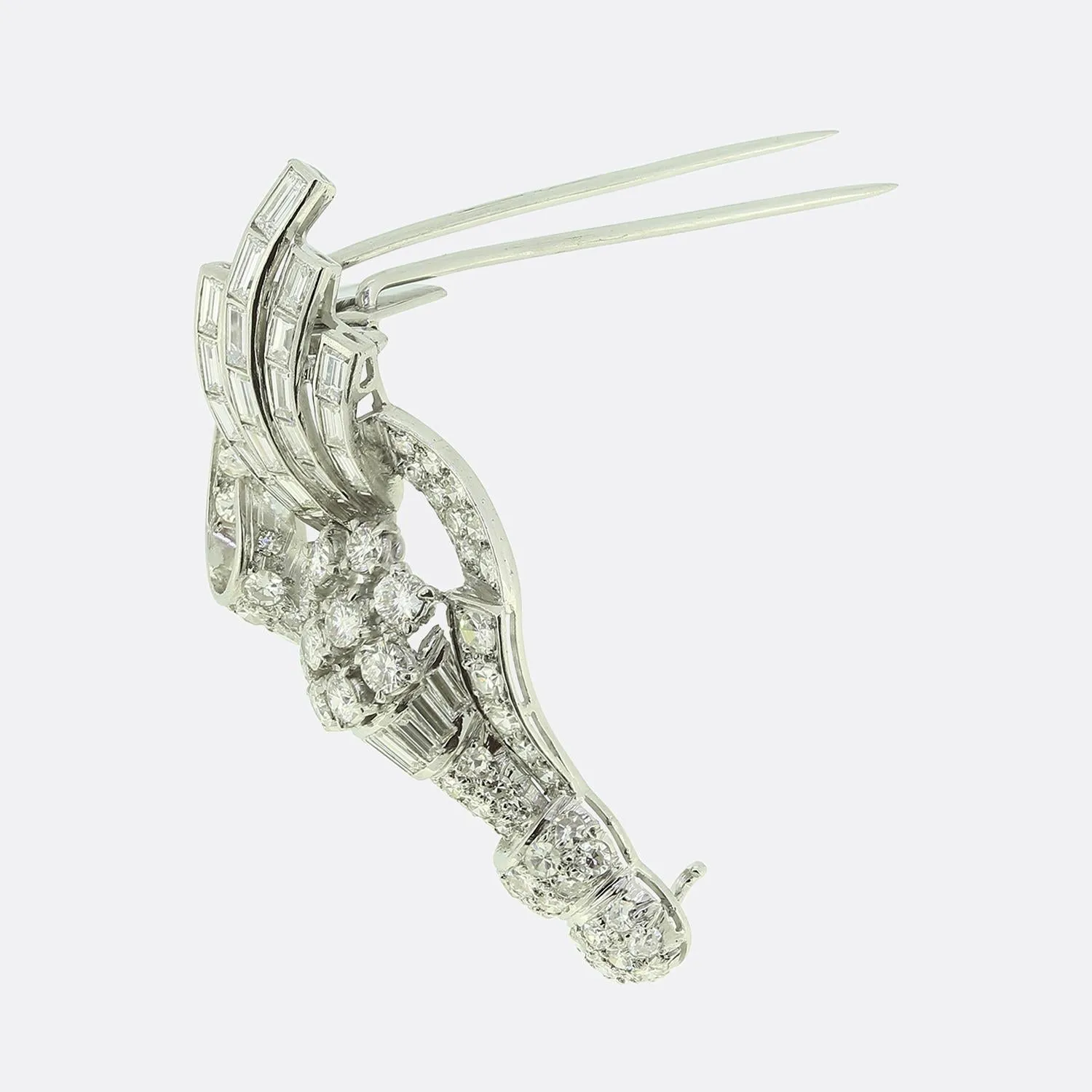 Vintage Diamond Spray Brooch