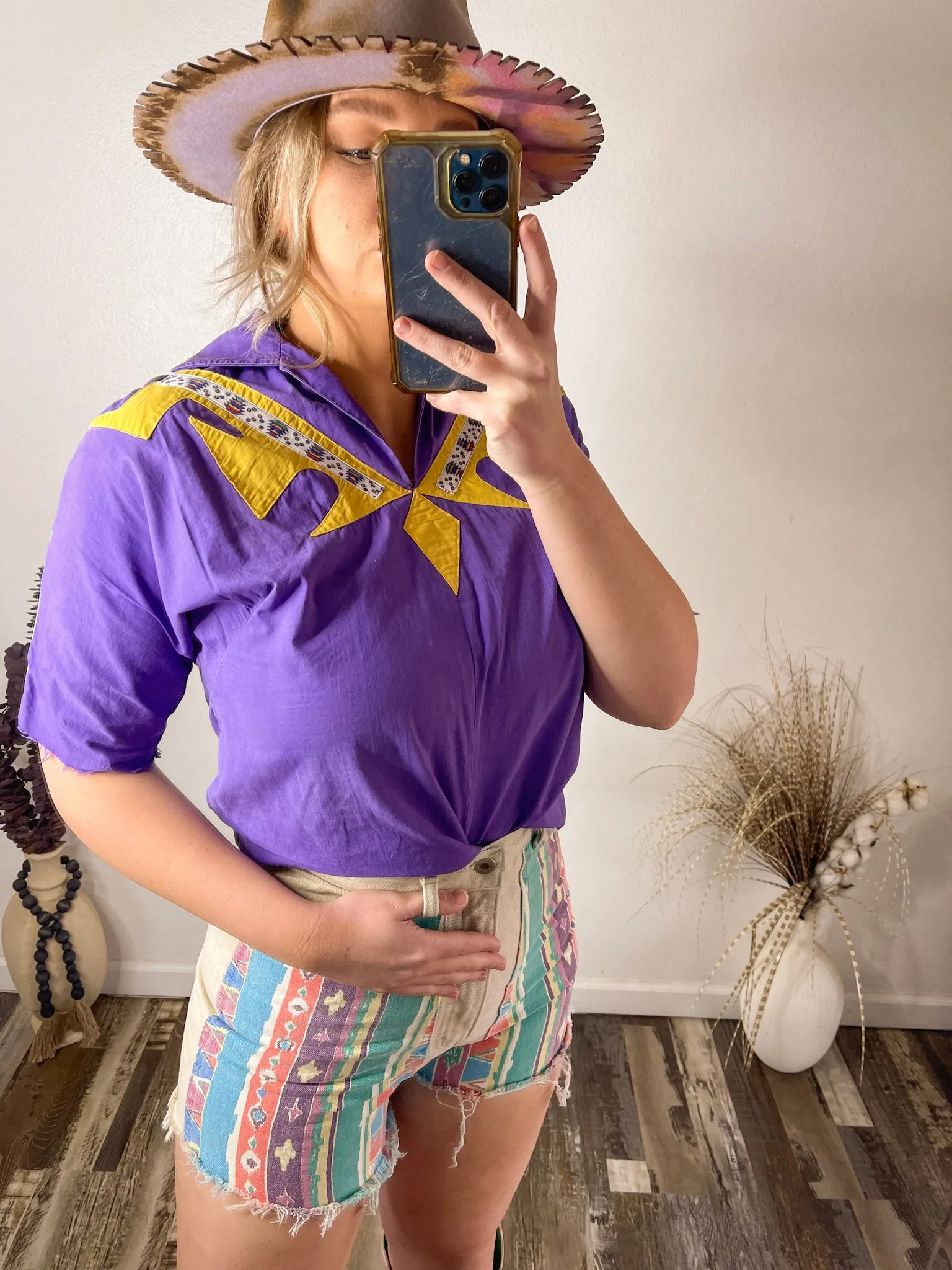 Vintage Purple Short Sleeve