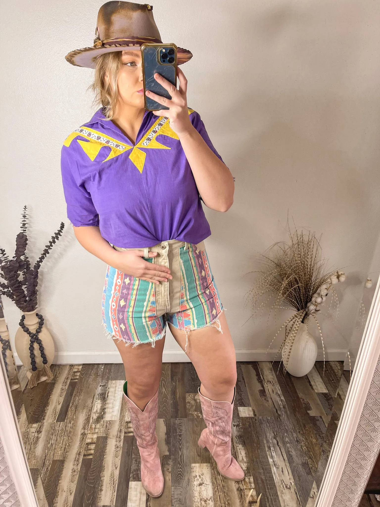 Vintage Purple Short Sleeve