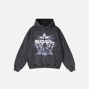 Vintage Soul Shadow Graphic Hoodie for a Retro Y2K Look