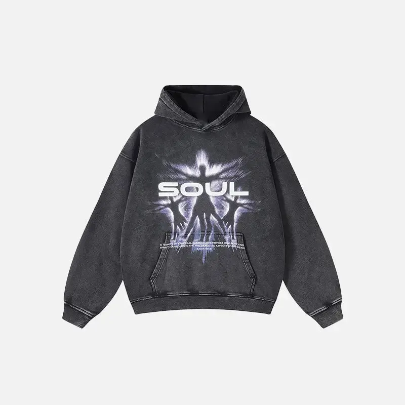 Vintage Soul Shadow Graphic Hoodie for a Retro Y2K Look