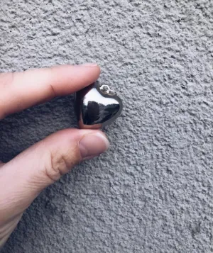 Vintage Sterling Silver Puffy Heart
