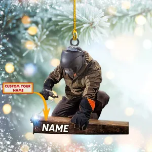 Welder - Custom Shaped Ornament - 2210