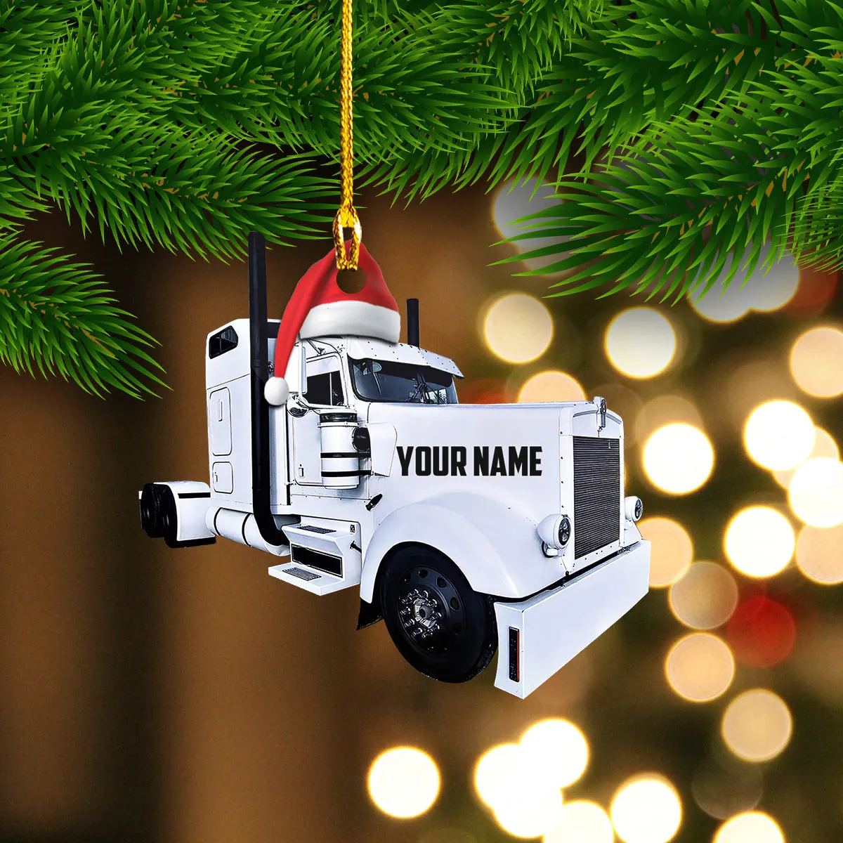White Trucks - Shaped Ornament 13