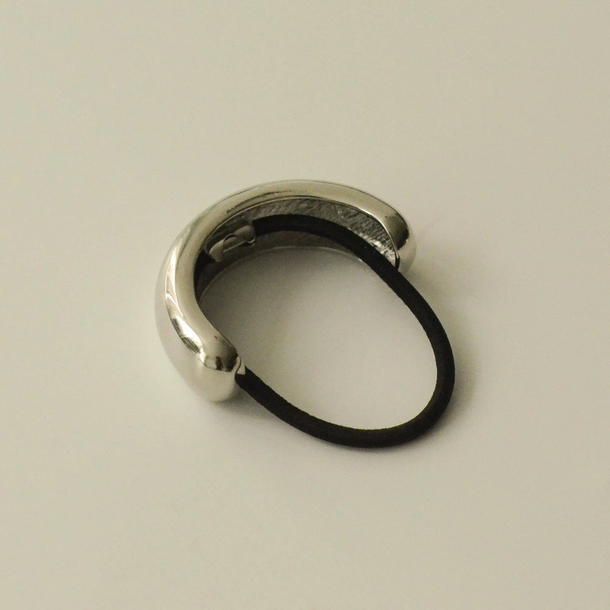 Wide Metal Cuff Hair Tie | Silver