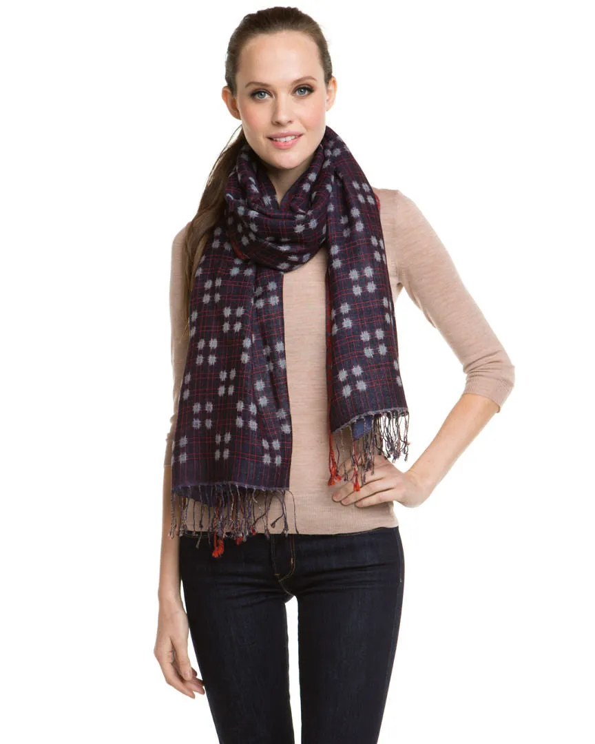 Wild Berry Checkered Scarf