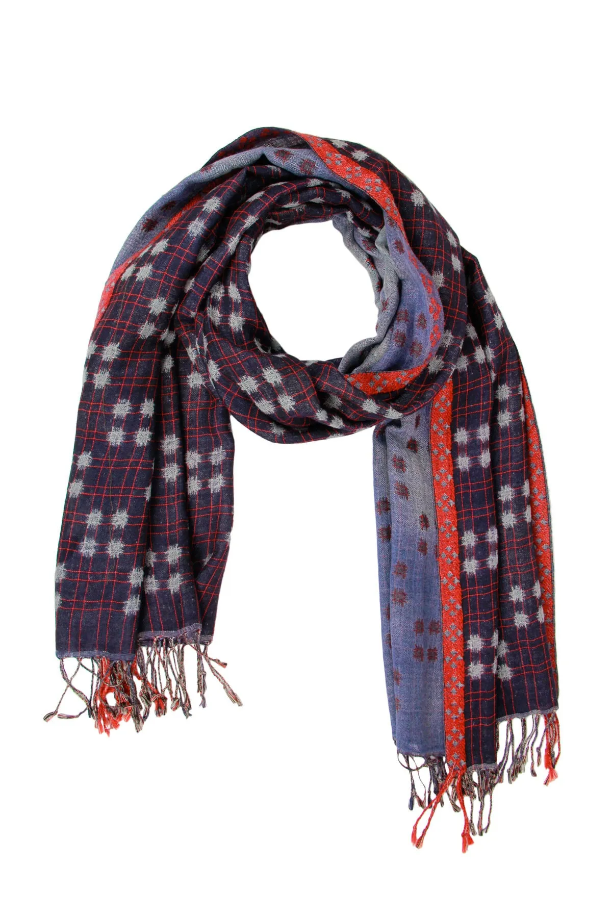 Wild Berry Checkered Scarf
