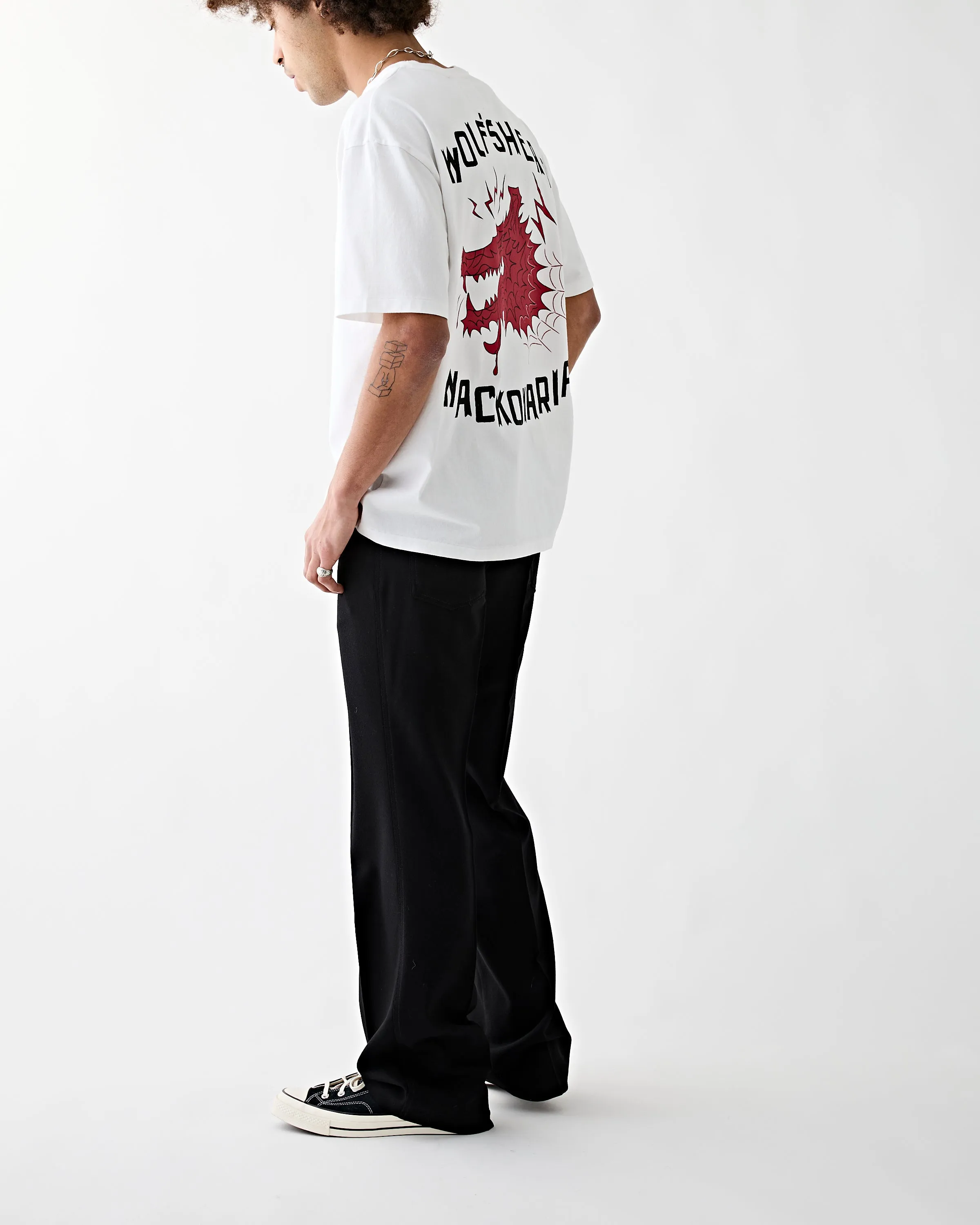 Wolf's Head Washed Heavy Weight T-Shirt White