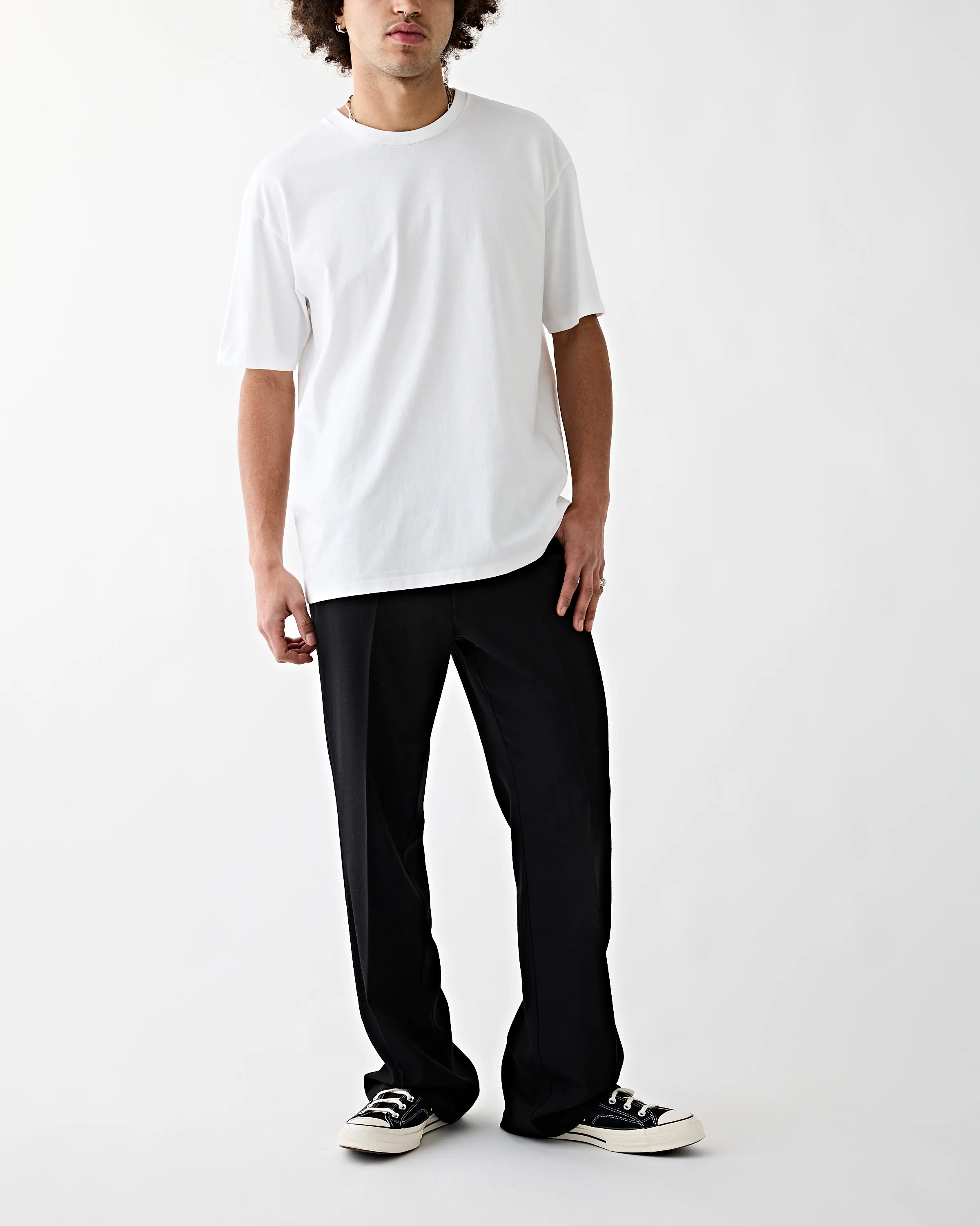 Wolf's Head Washed Heavy Weight T-Shirt White