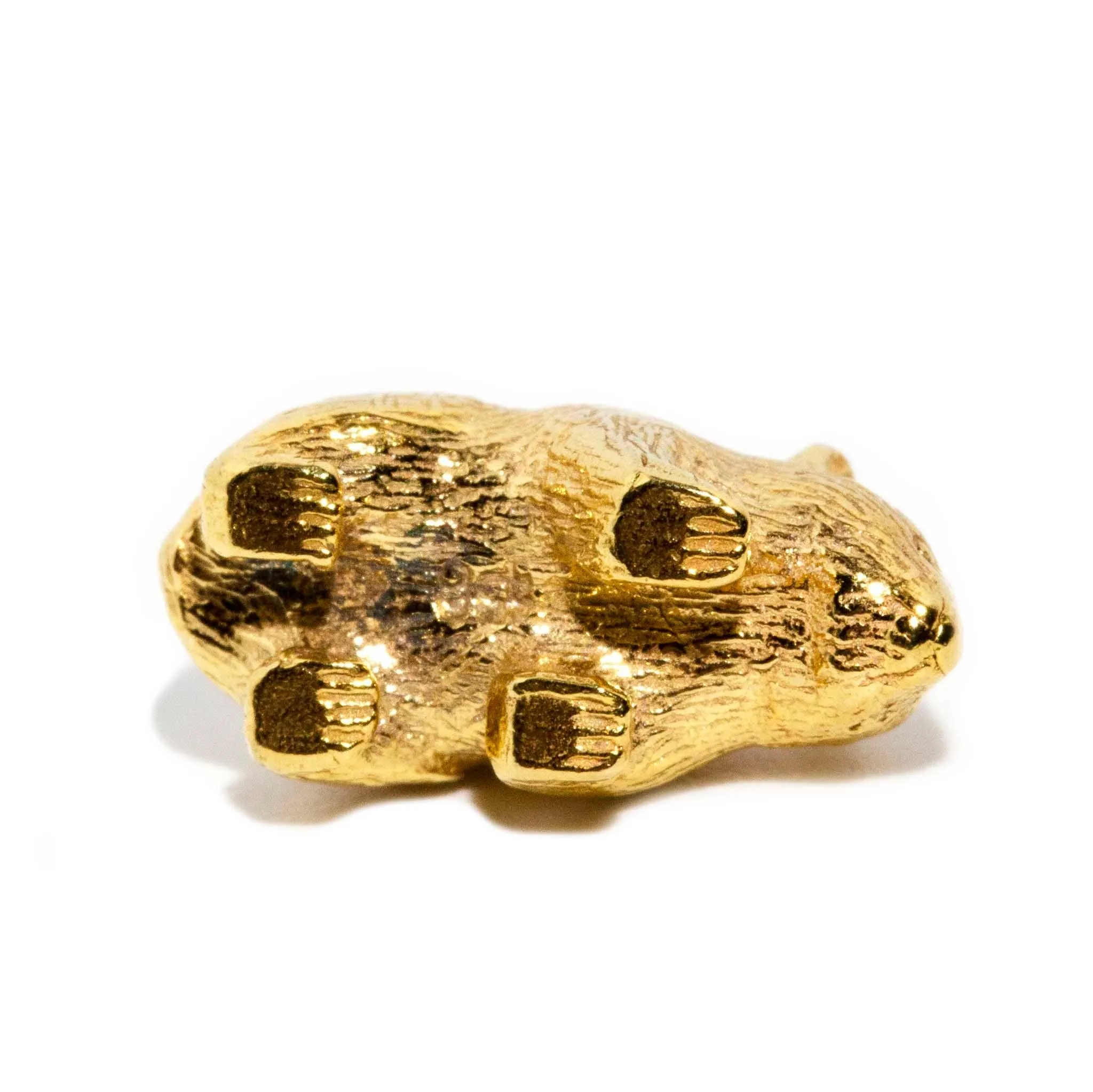 Wombat 1970s Charm Pendant 9ct Gold
