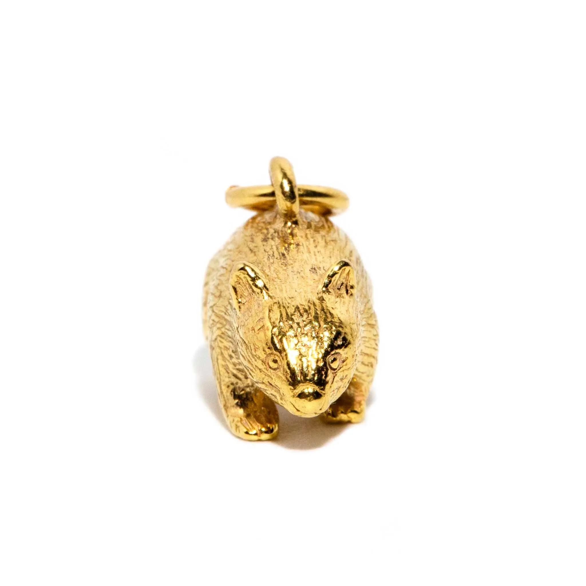 Wombat 1970s Charm Pendant 9ct Gold