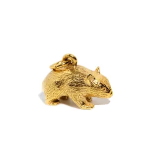 Wombat 1970s Charm Pendant 9ct Gold