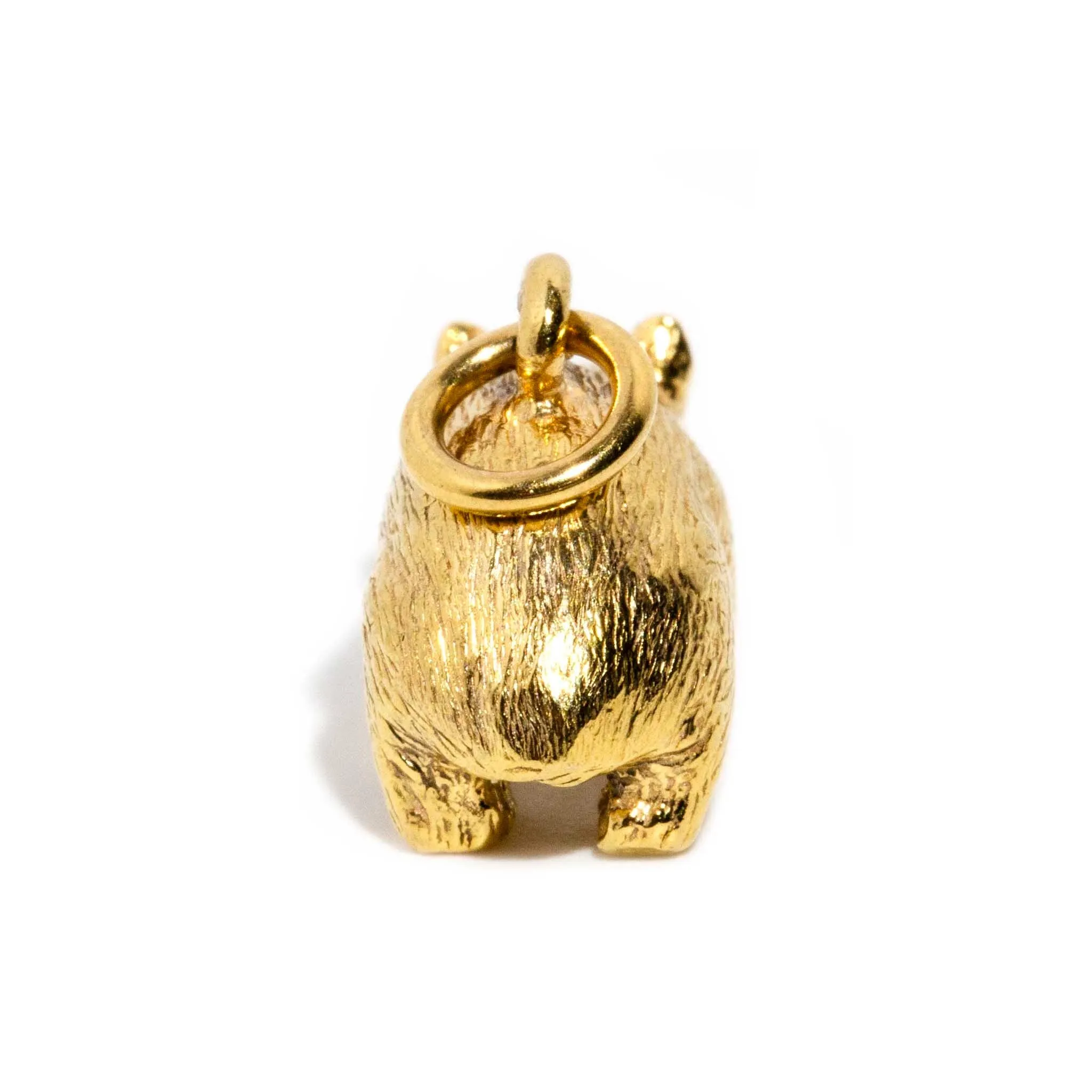 Wombat 1970s Charm Pendant 9ct Gold