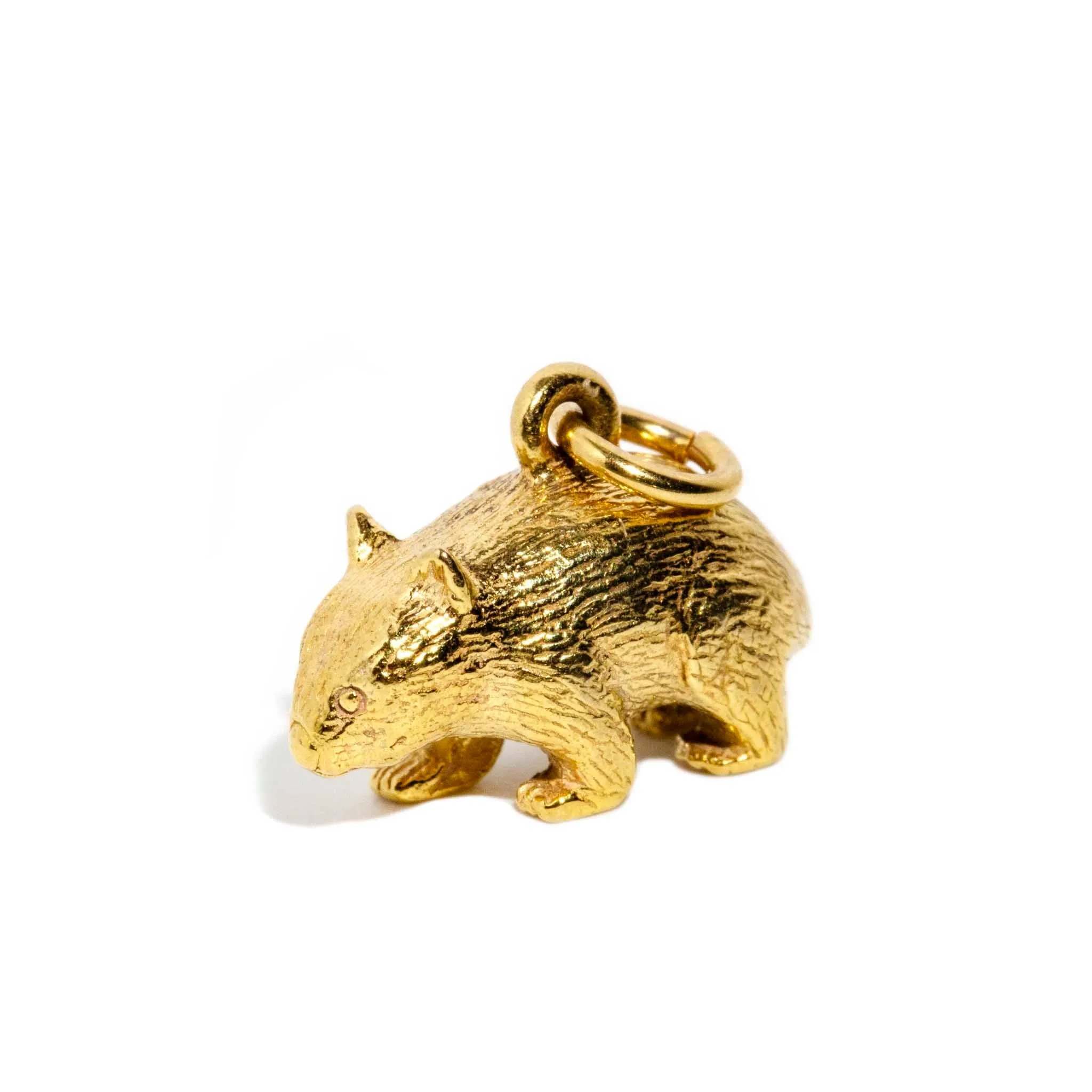 Wombat 1970s Charm Pendant 9ct Gold