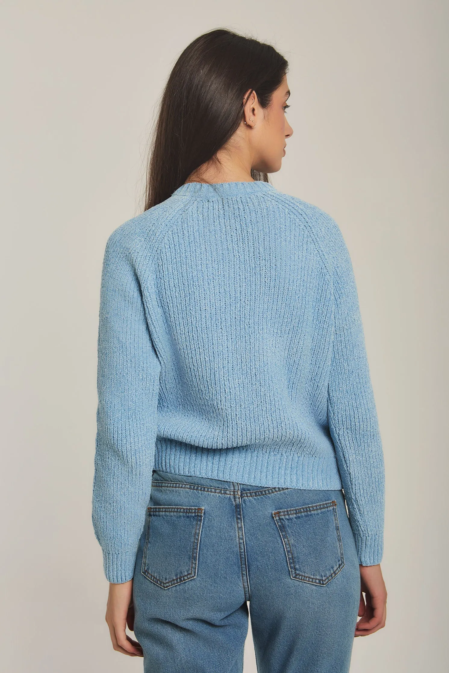 Women Sweat Shirt Crew Neck RegularBlue