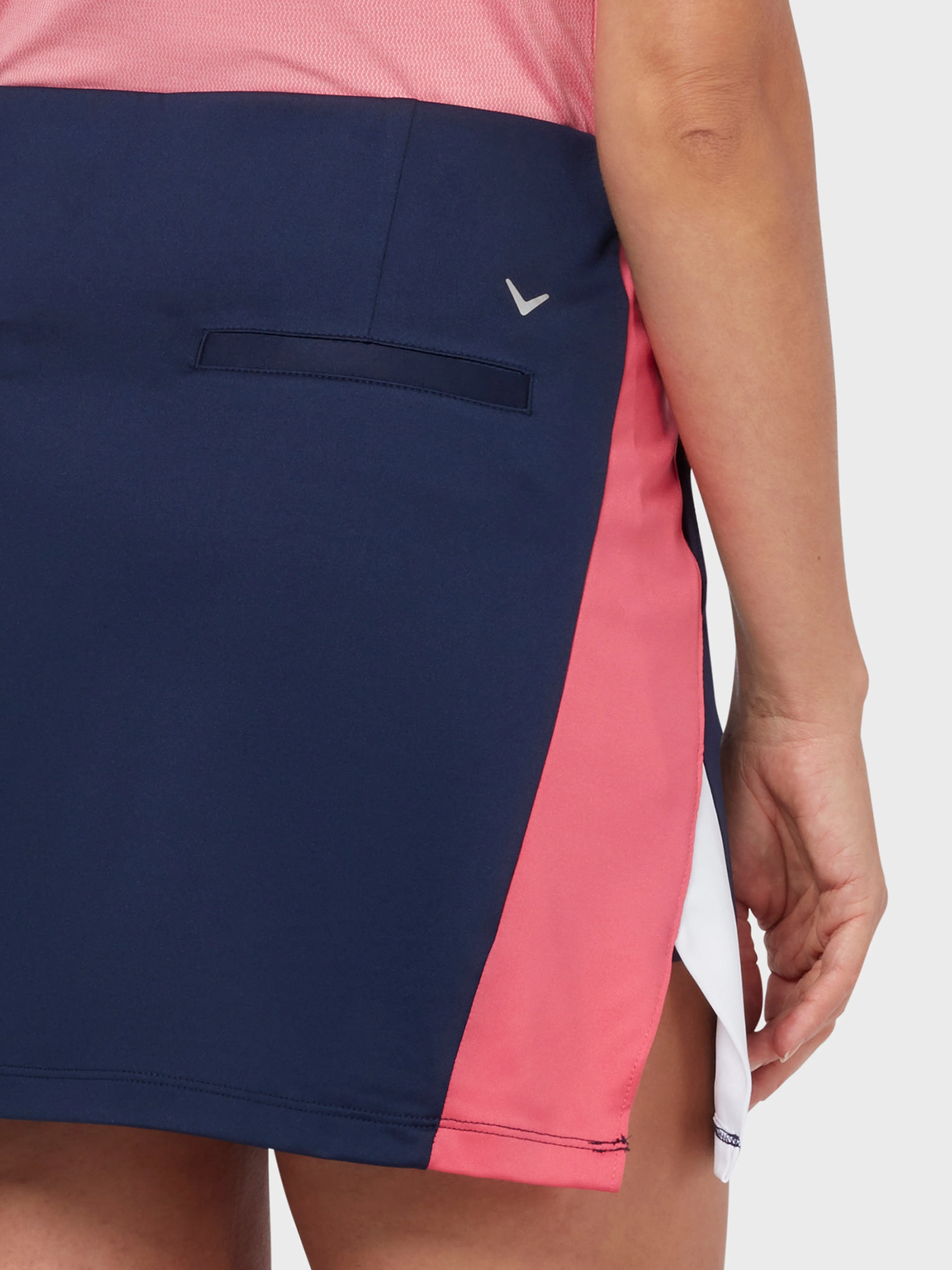 Womens 16" Color Block Golf Skort