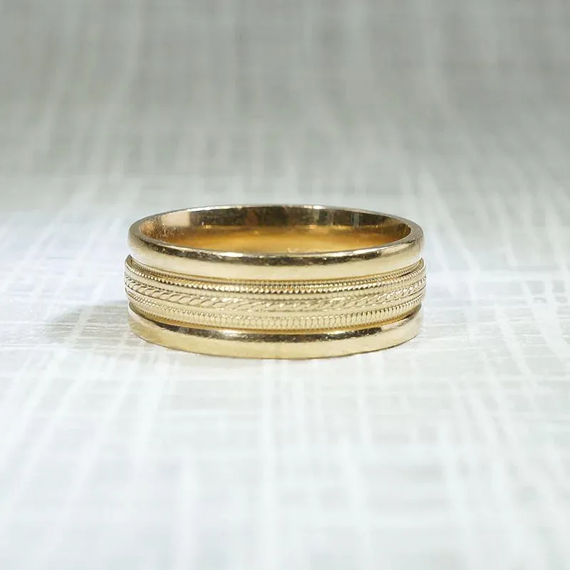 Wonderful Patterned Wedding Band from ArtCarved