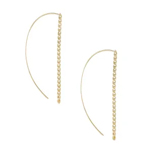 XL Baby Cuban Threader Earring 14K