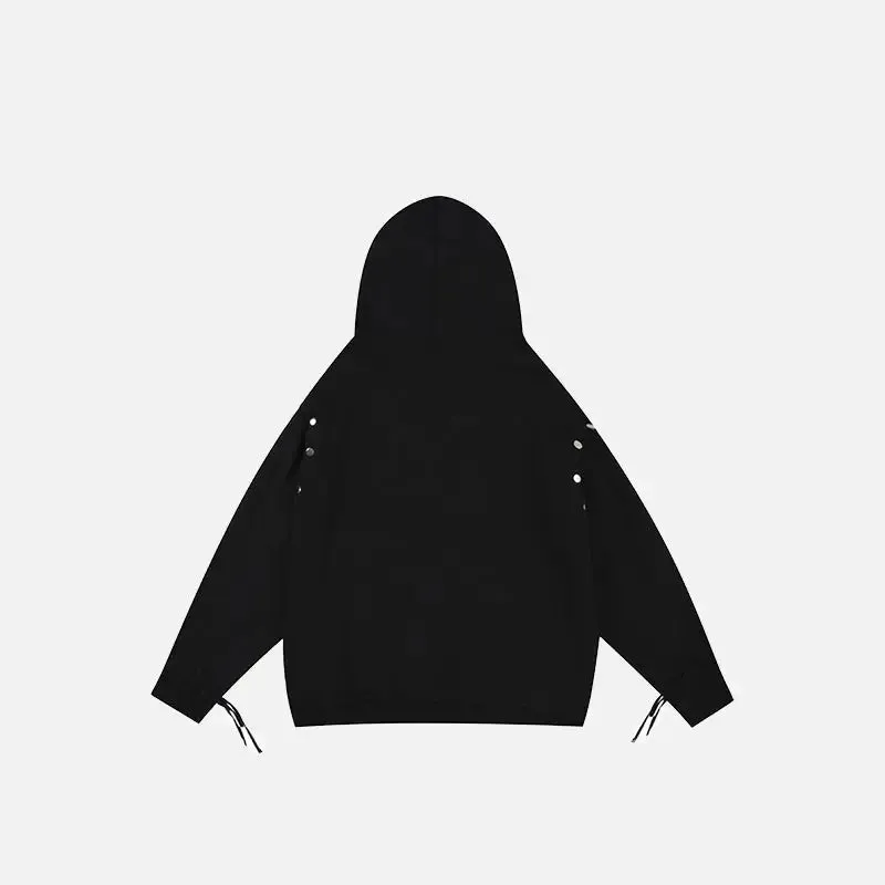 Y2K Rhinestone Graphic Print Hoodie for Stylish Comfort