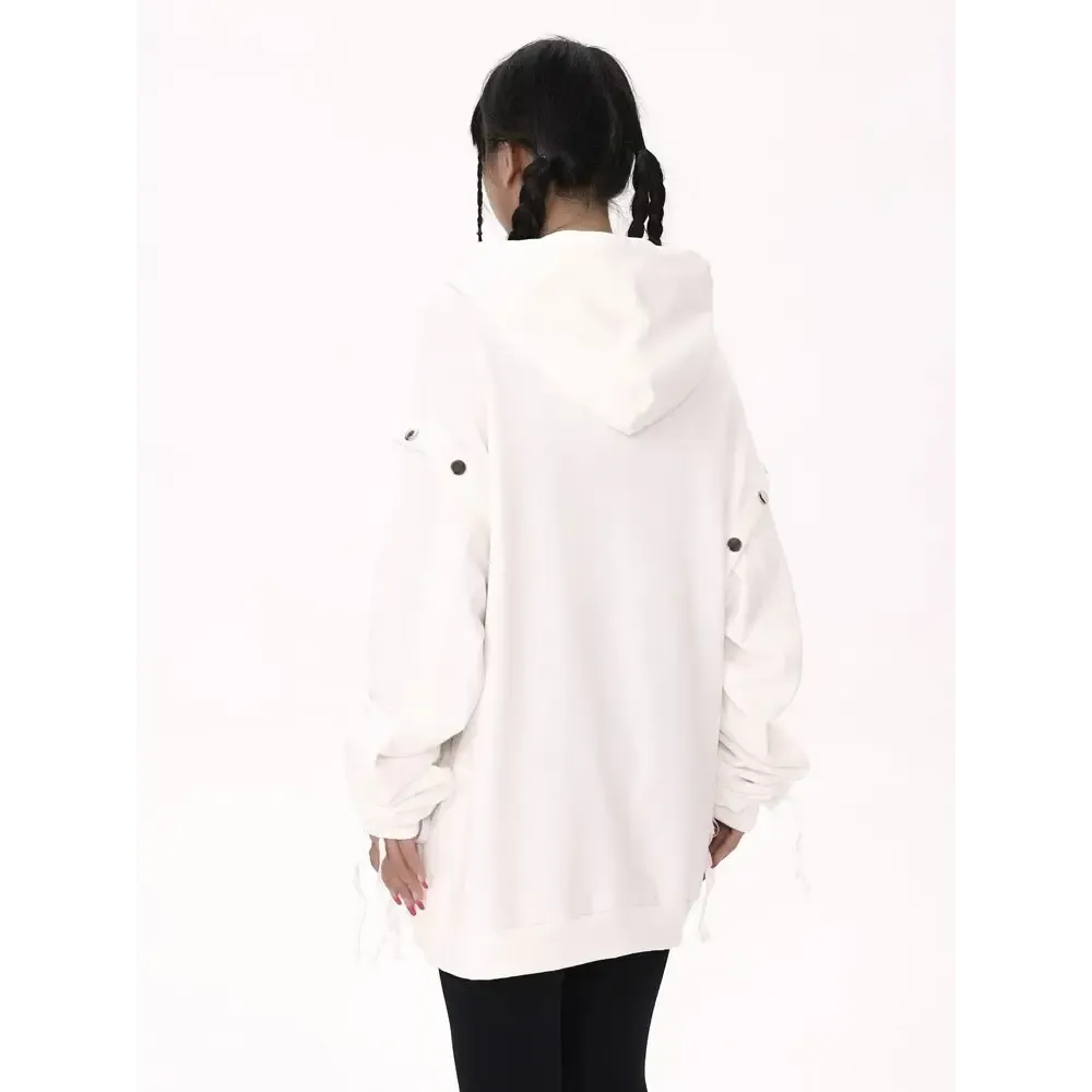 Y2K Rhinestone Graphic Print Hoodie for Stylish Comfort