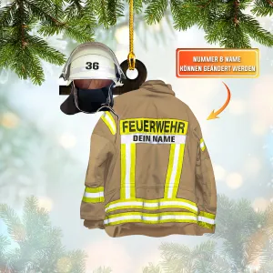 Yellow Feuerwehr Uniform V2 Custom Shaped Ornament 46