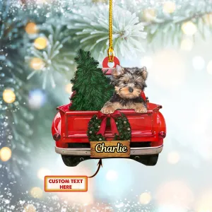 Yorkies -  Custom Shaped Ornament - 213