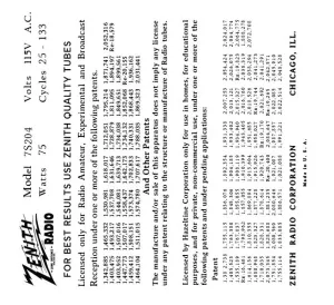ZENITH-7S204