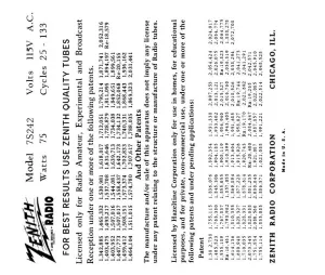 ZENITH-7S242